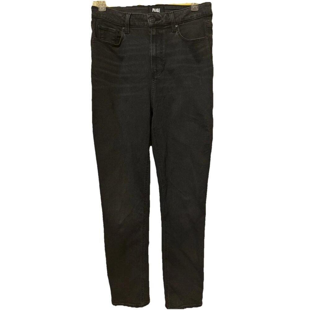 Paige Sarah Slim Women’s SZ 29 Black High Rise Straight Leg Stretch Casual Jean
